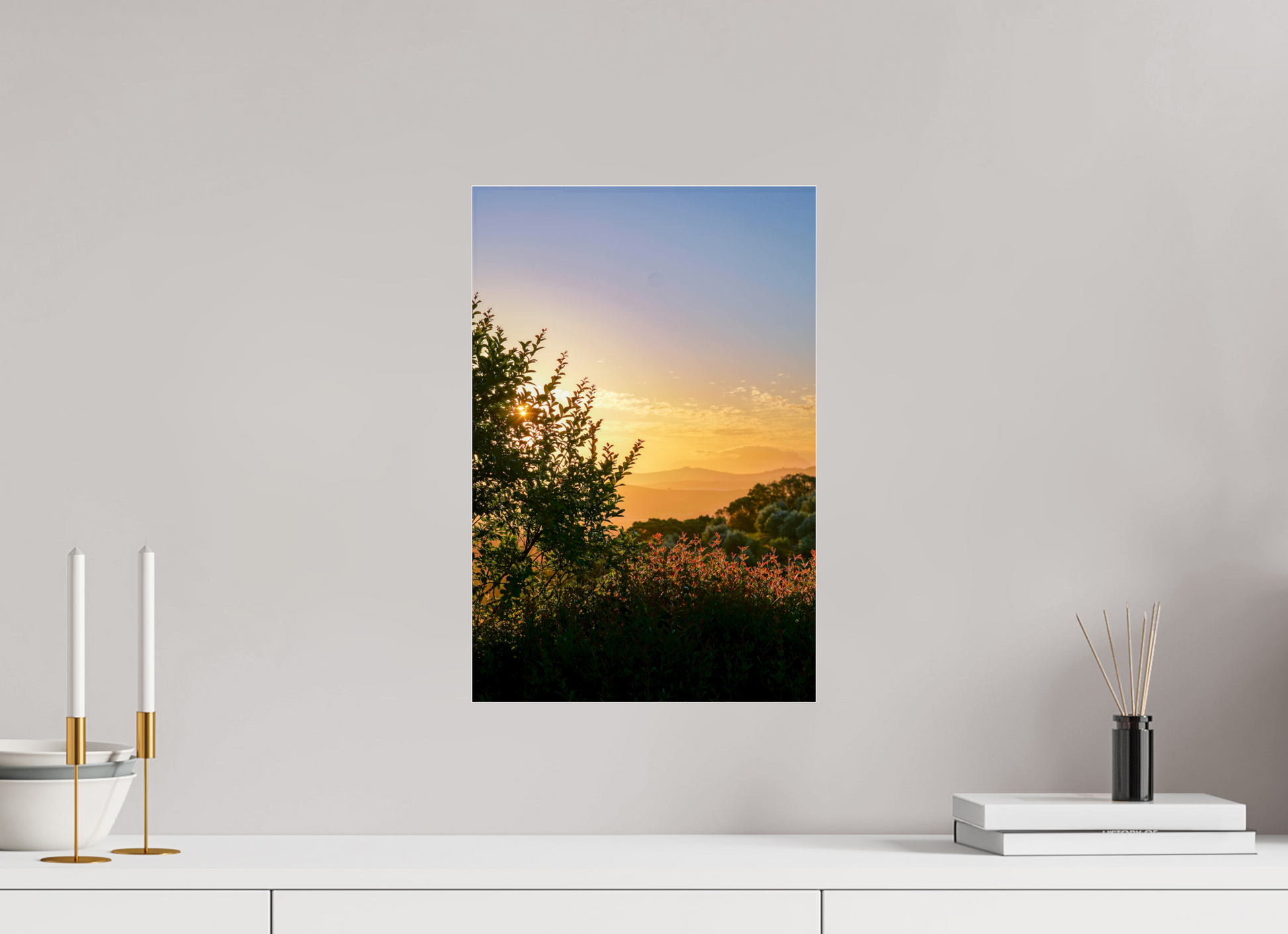 30 x 45 cm, Photo Print Under Acrylic Glass Stellenbosch fields