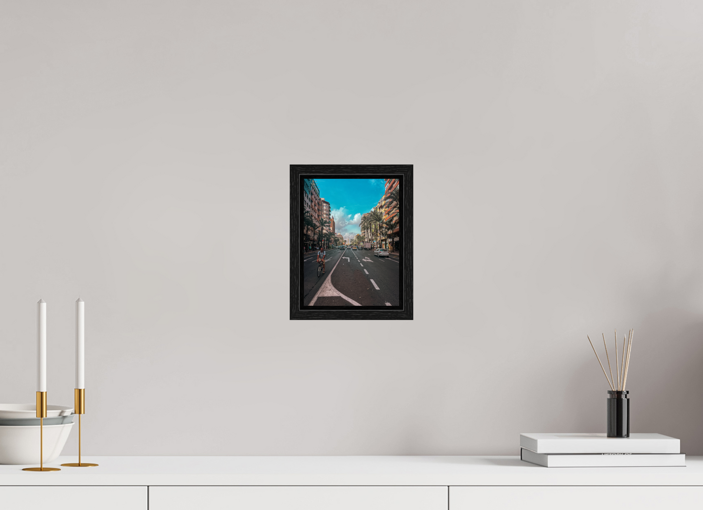 15 x 20 cm, Floater Frame The streets of Alicante
