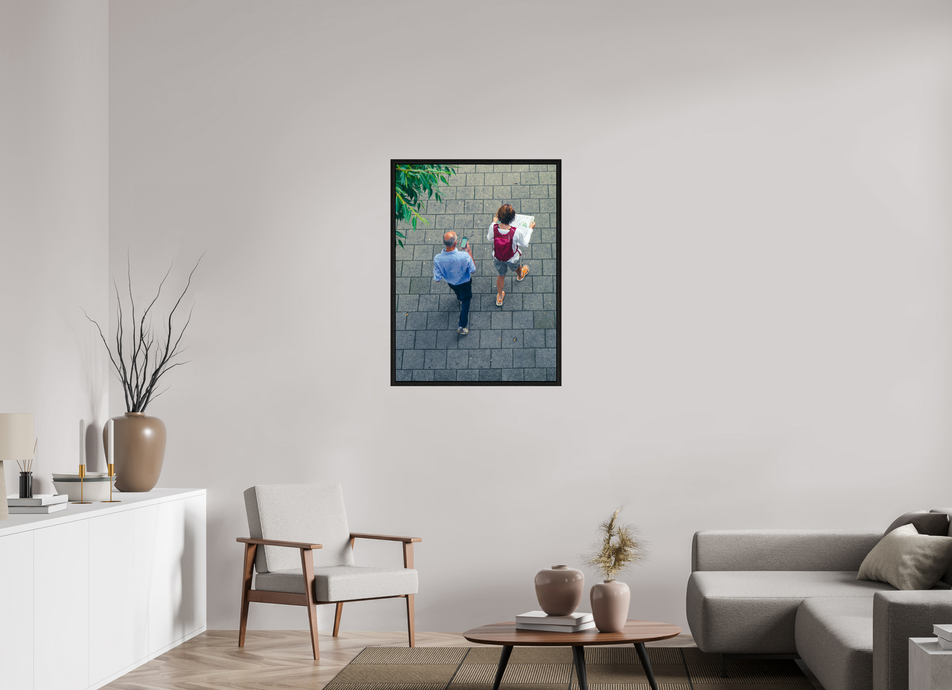 70 x 94,4 cm, Floater Frame Map vs. mobile