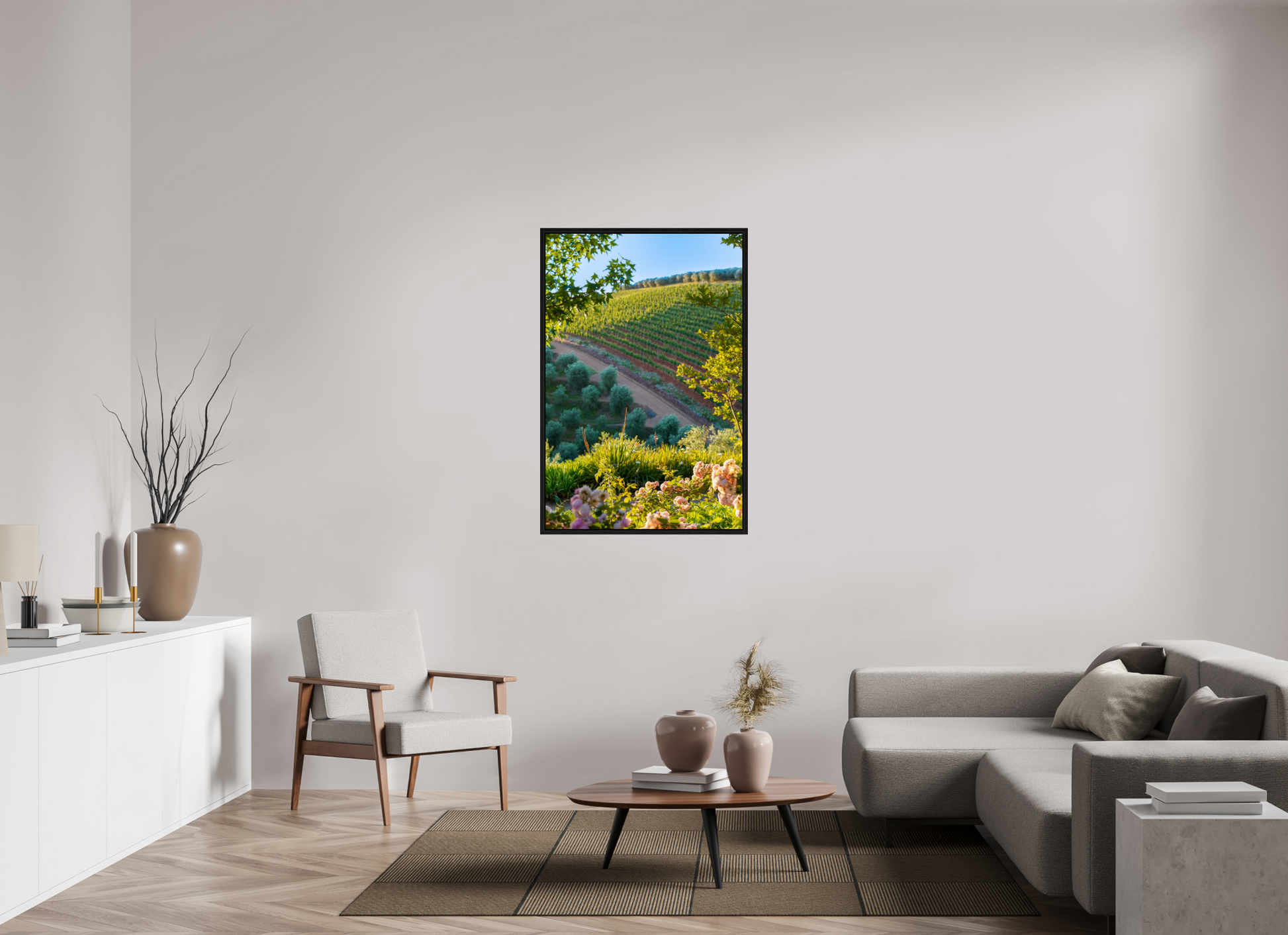 80 x 120 cm, Floater Frame Stellenbosch fields