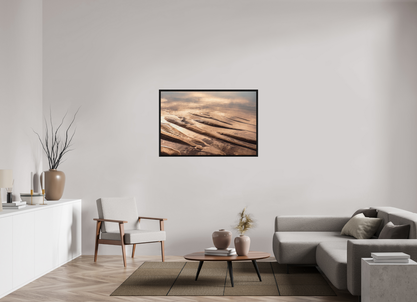 120 x 80 cm, Floater Frame Sand ridge