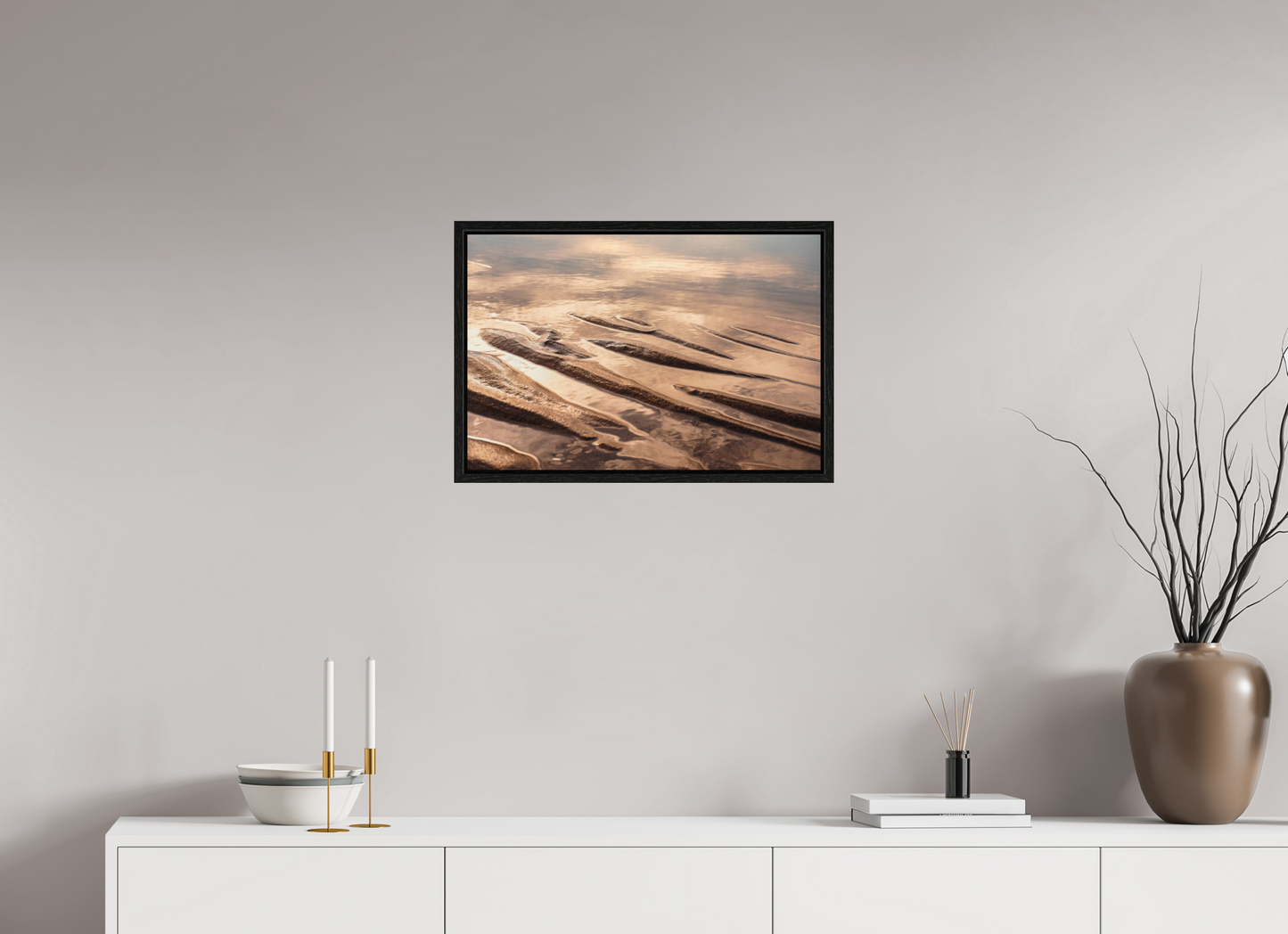 60 x 40 cm, Floater Frame Sand ridge
