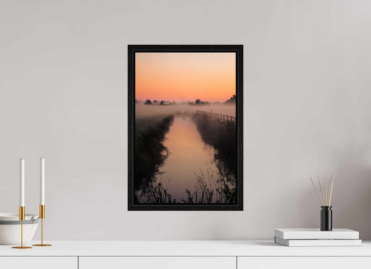 30 x 45 cm, Floater Frame Two Souls at Dawn