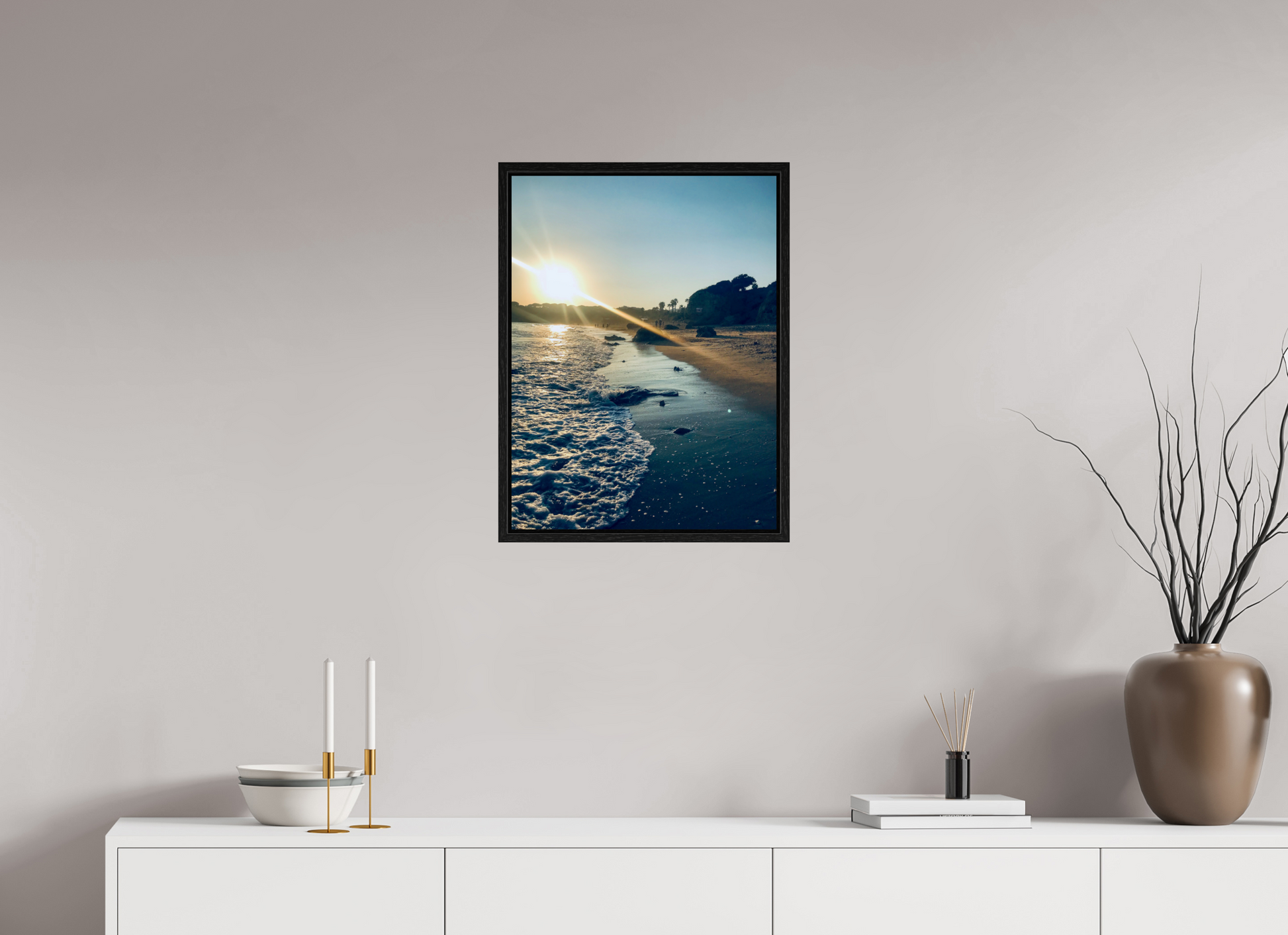 45 x 60 cm, Floater Frame Algarve sunset