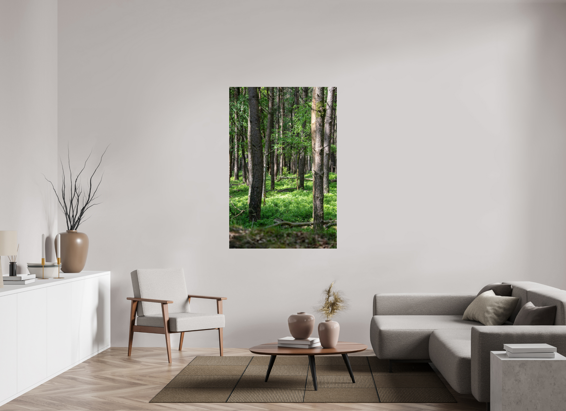 100 x 150 cm, Photo Print Under Acrylic Glass Forest Stillness