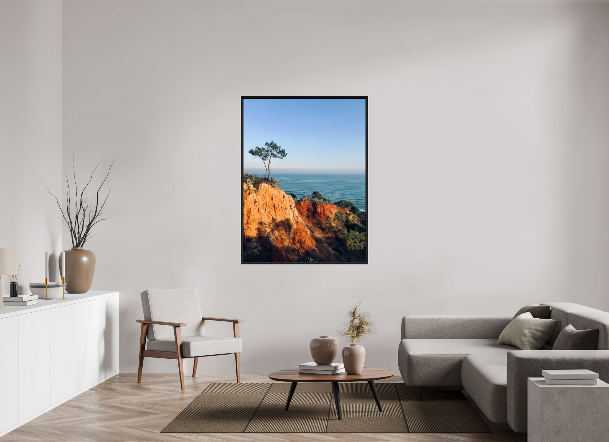105 x 140 cm, Floater Frame Algarve sunset