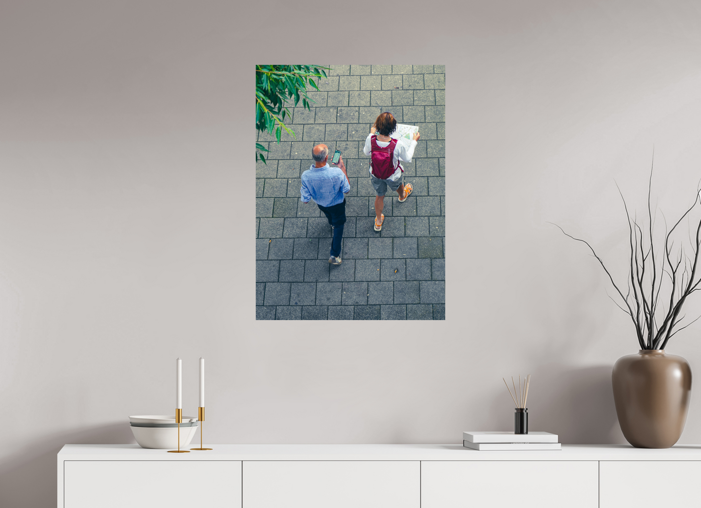 60 x 80,9 cm, Photo Print On Fuji Crystal DP II Map vs. mobile