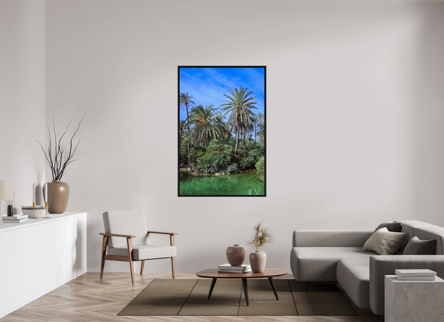 100 x 150 cm, Floater Frame Las palmeras