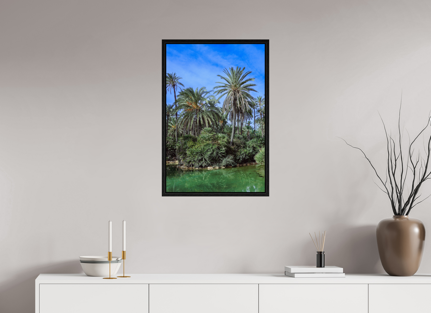 50 x 75 cm, Floater Frame Las palmeras