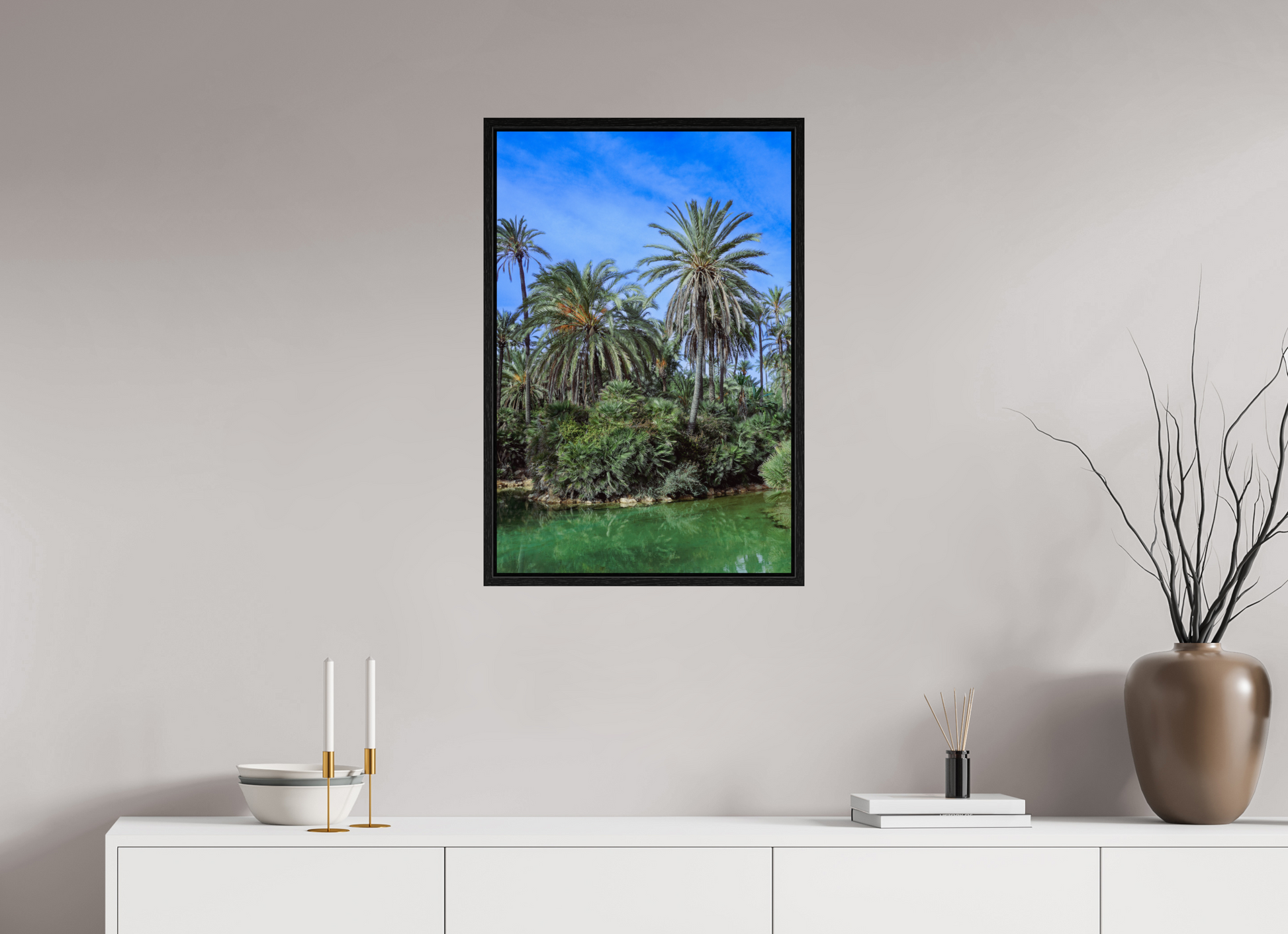 50 x 75 cm, Floater Frame Las palmeras
