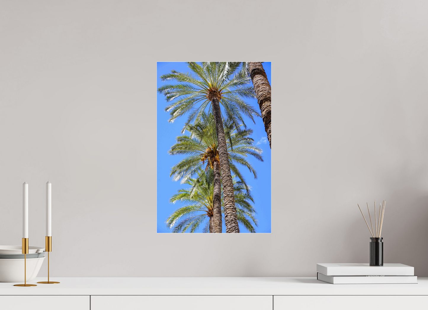 30 x 45 cm, Photo Print Under Acrylic Glass Palmeras