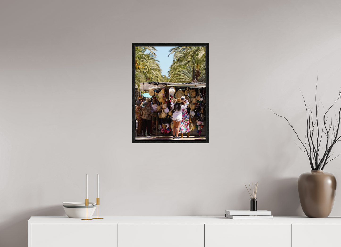 45 x 60 cm, Floater Frame Trying on summer