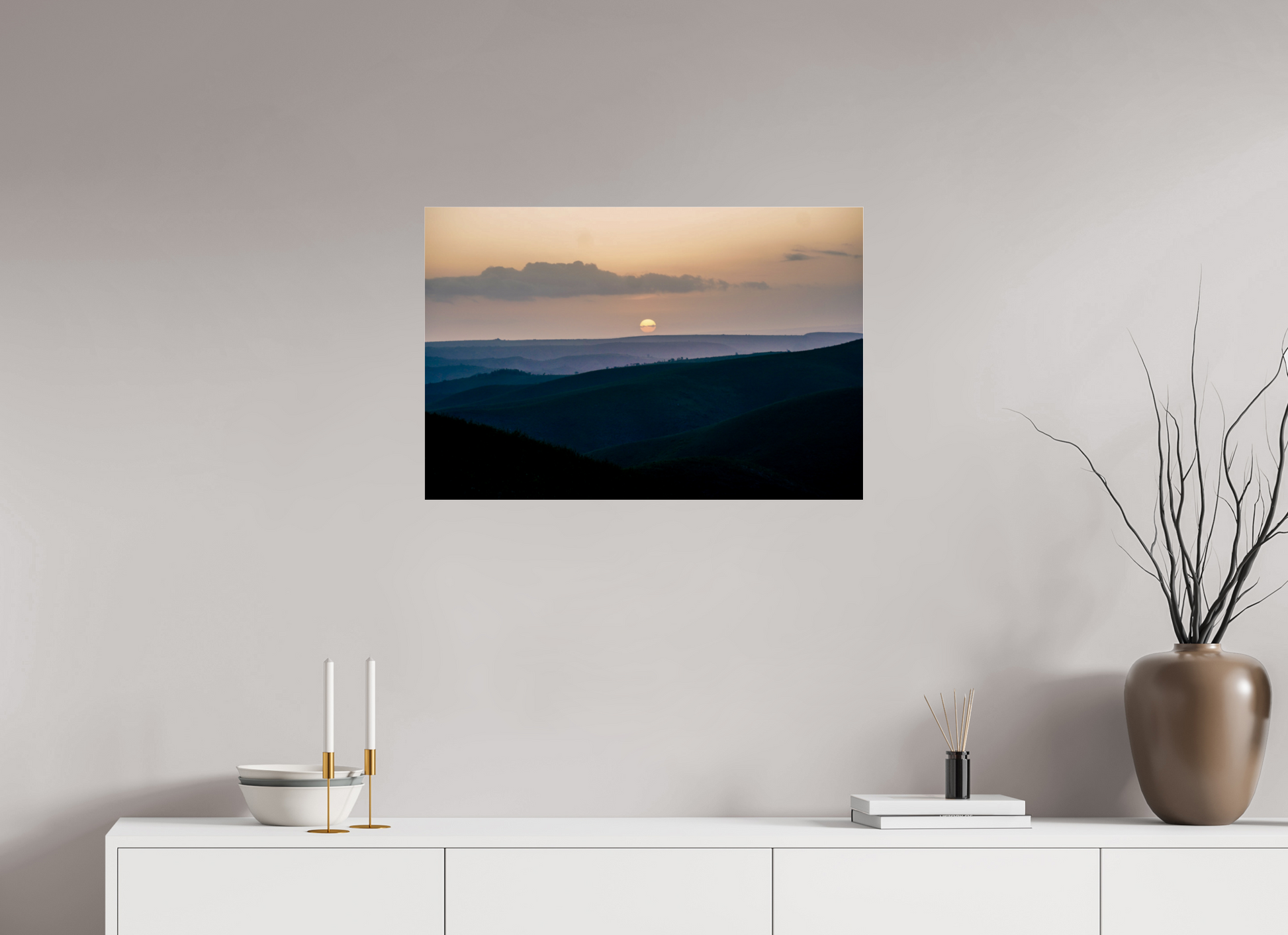 75 x 50 cm, Photo Print Under Acrylic Glass African Sunset