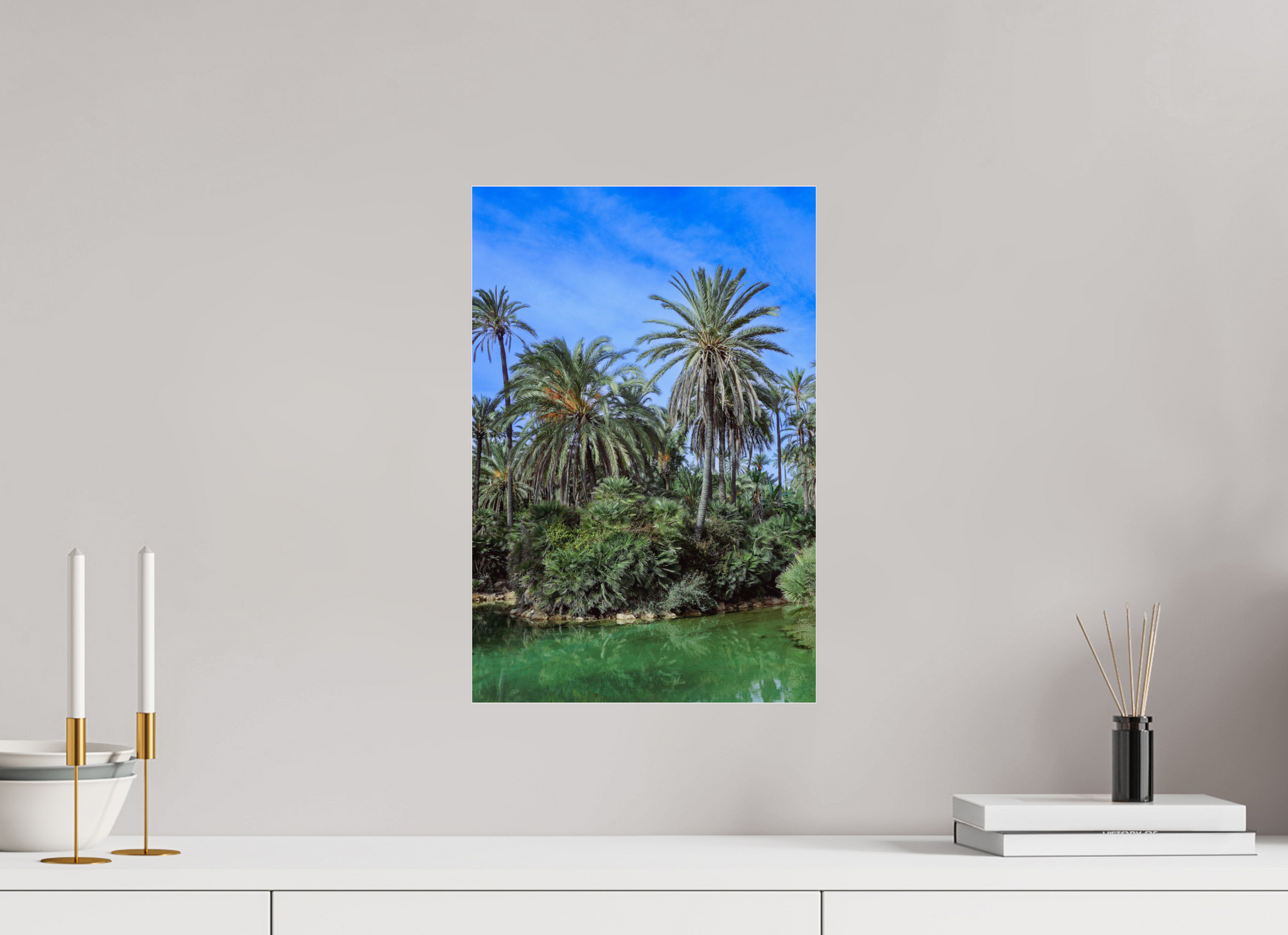 30 x 45 cm, Photo Print Under Acrylic Glass Las palmeras
