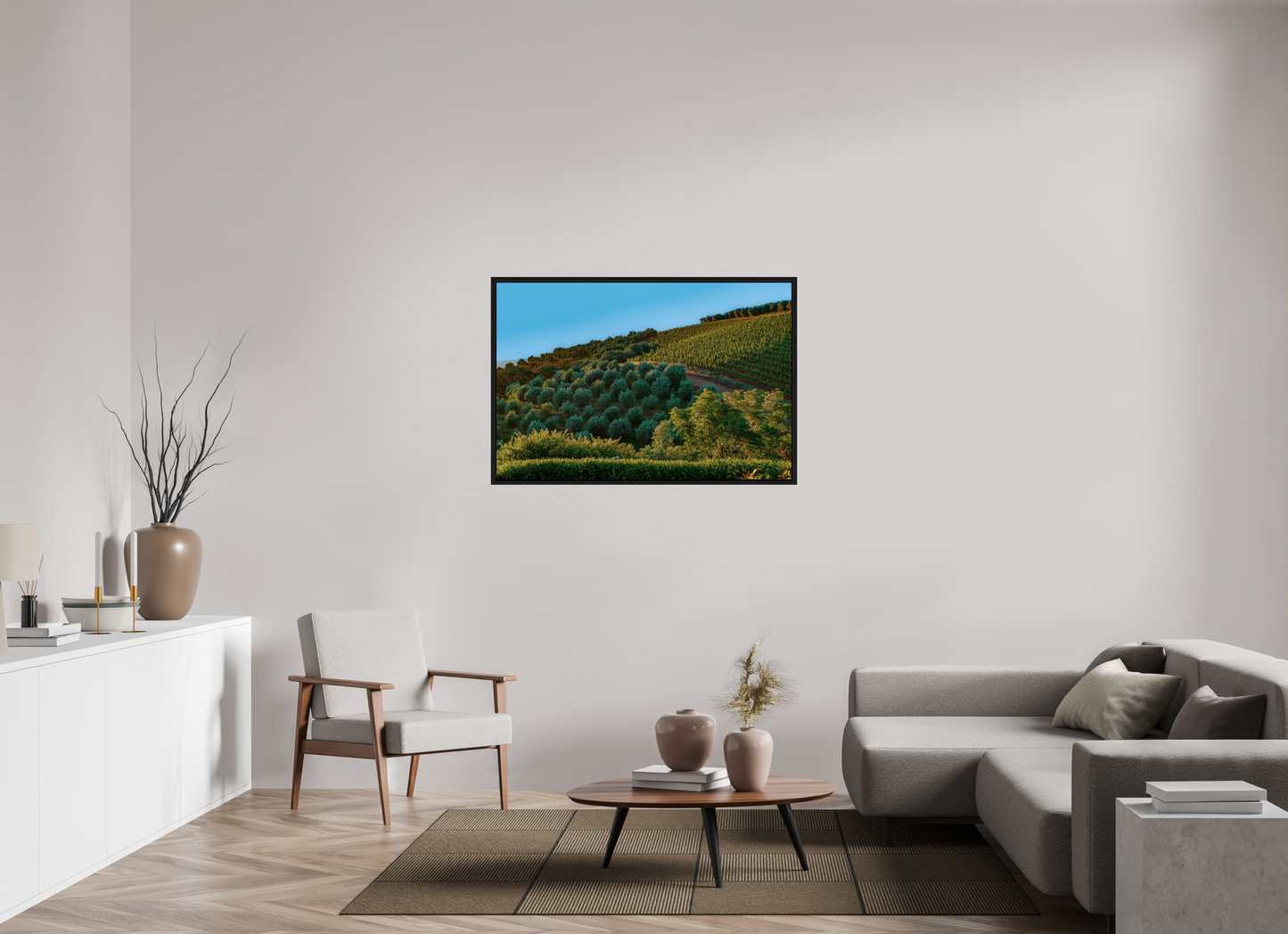 120 x 80 cm, Floater Frame Stellenbosch fields
