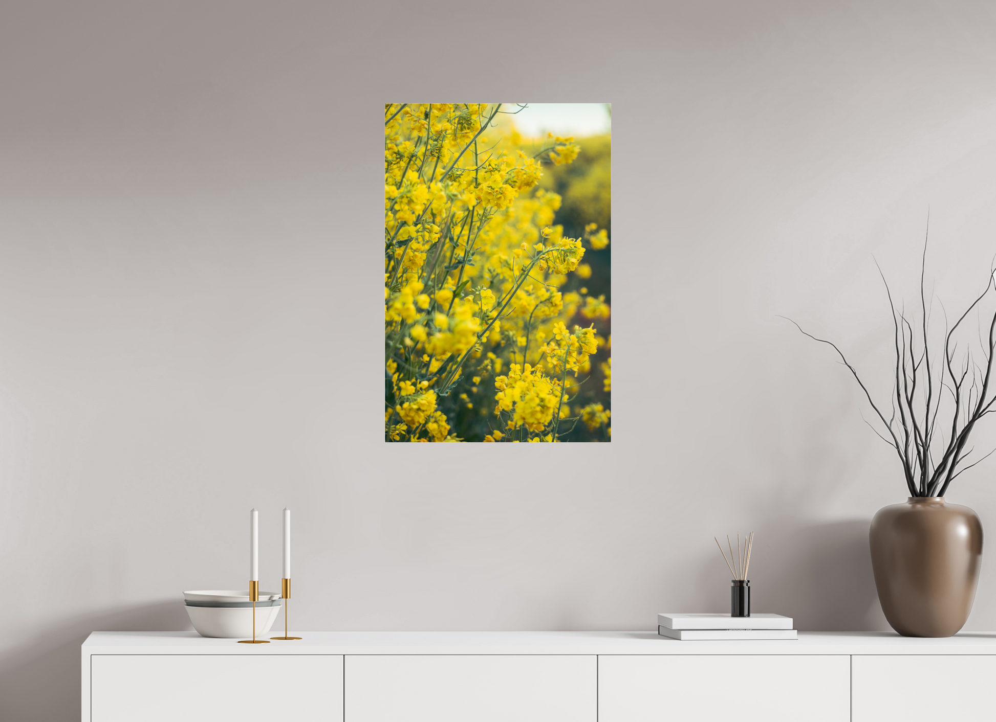 50 x 75 cm, Photo Print Under Acrylic Glass Golden Bloom