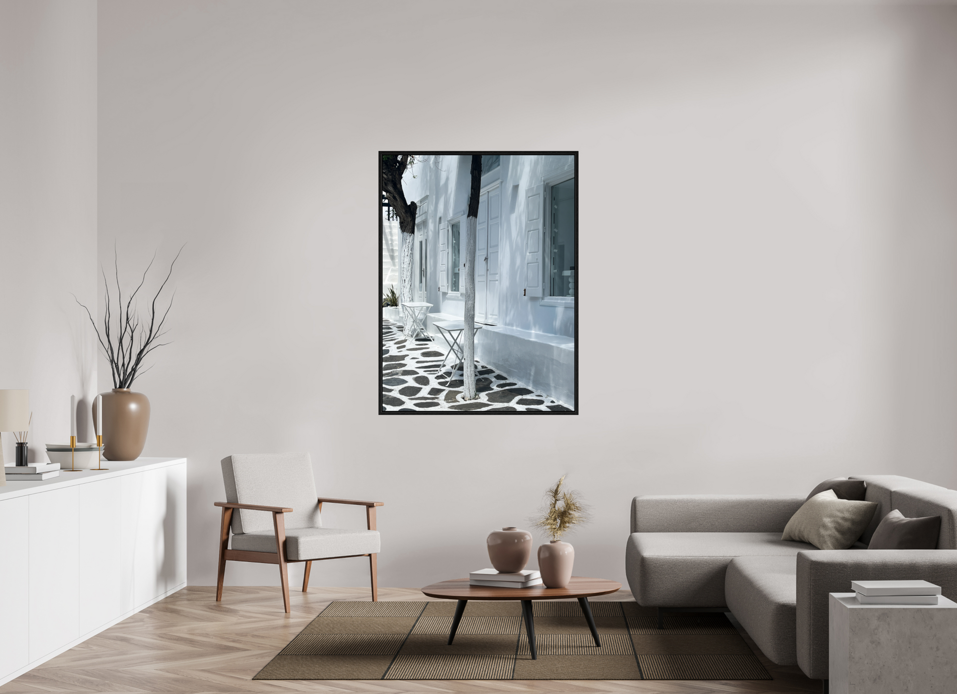 105 x 140 cm, Floater Frame Mykonos