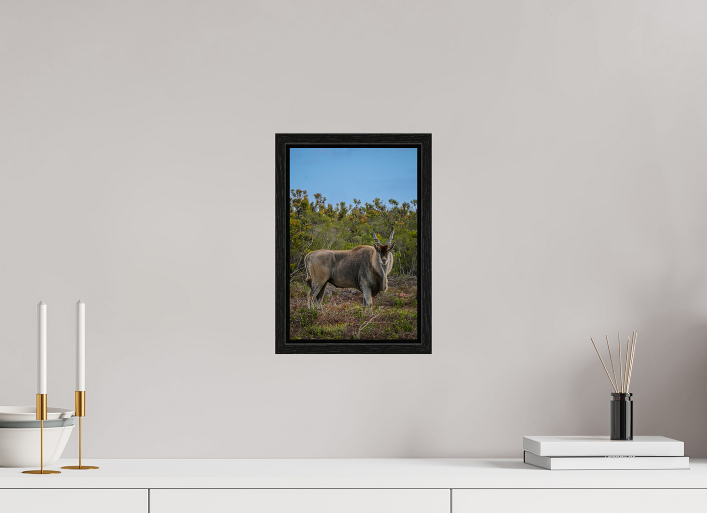 20 x 30 cm, Floater Frame Eland Antilope