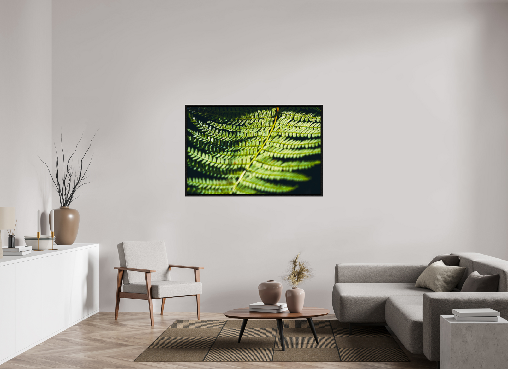 137,1 x 90 cm, Floater Frame Fern