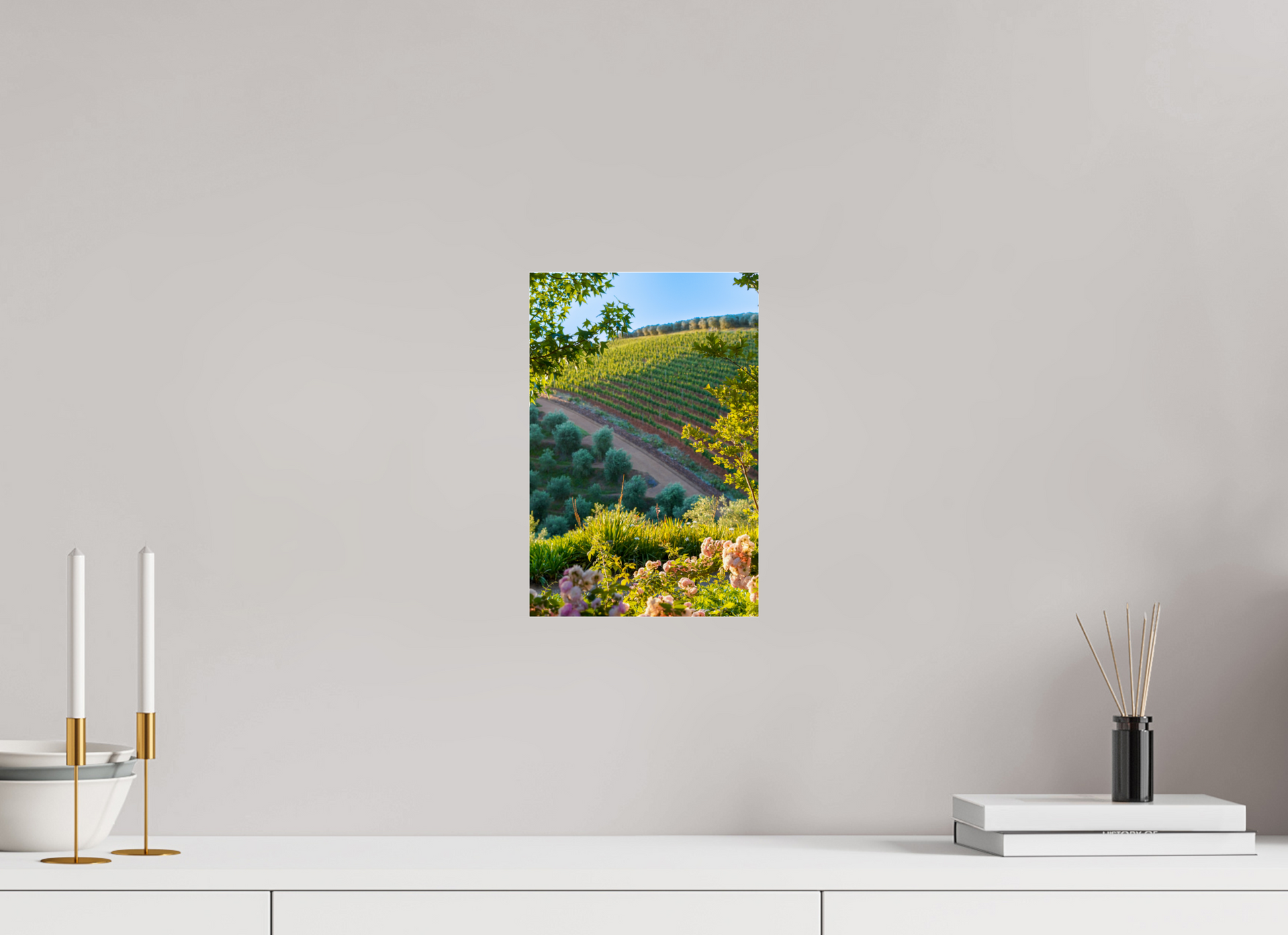 20 x 30 cm, Photo Print Under Acrylic Glass Stellenbosch fields