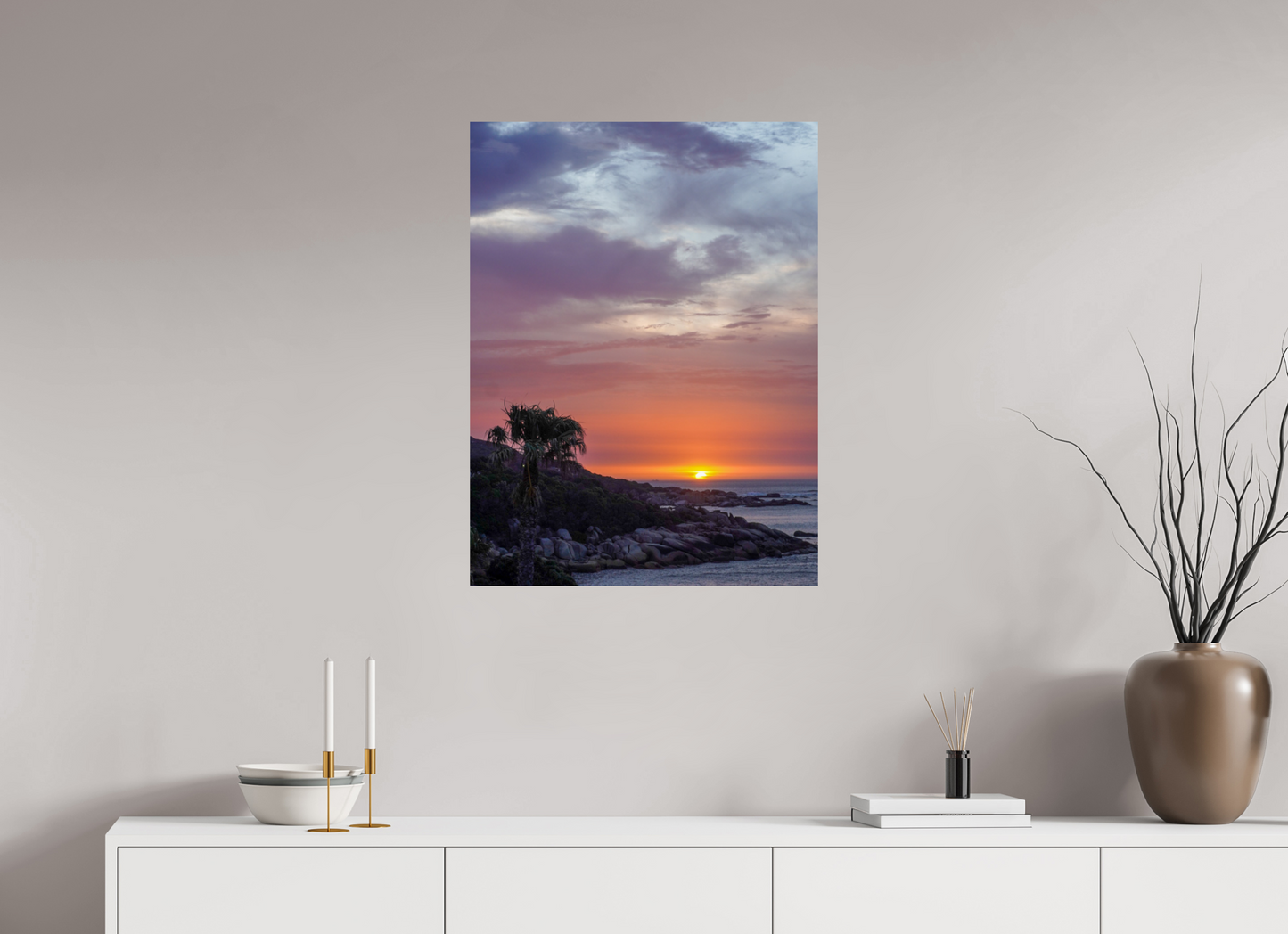 60 x 80 cm, Photo Print On Fuji Crystal DP II Sunset Camps Bay