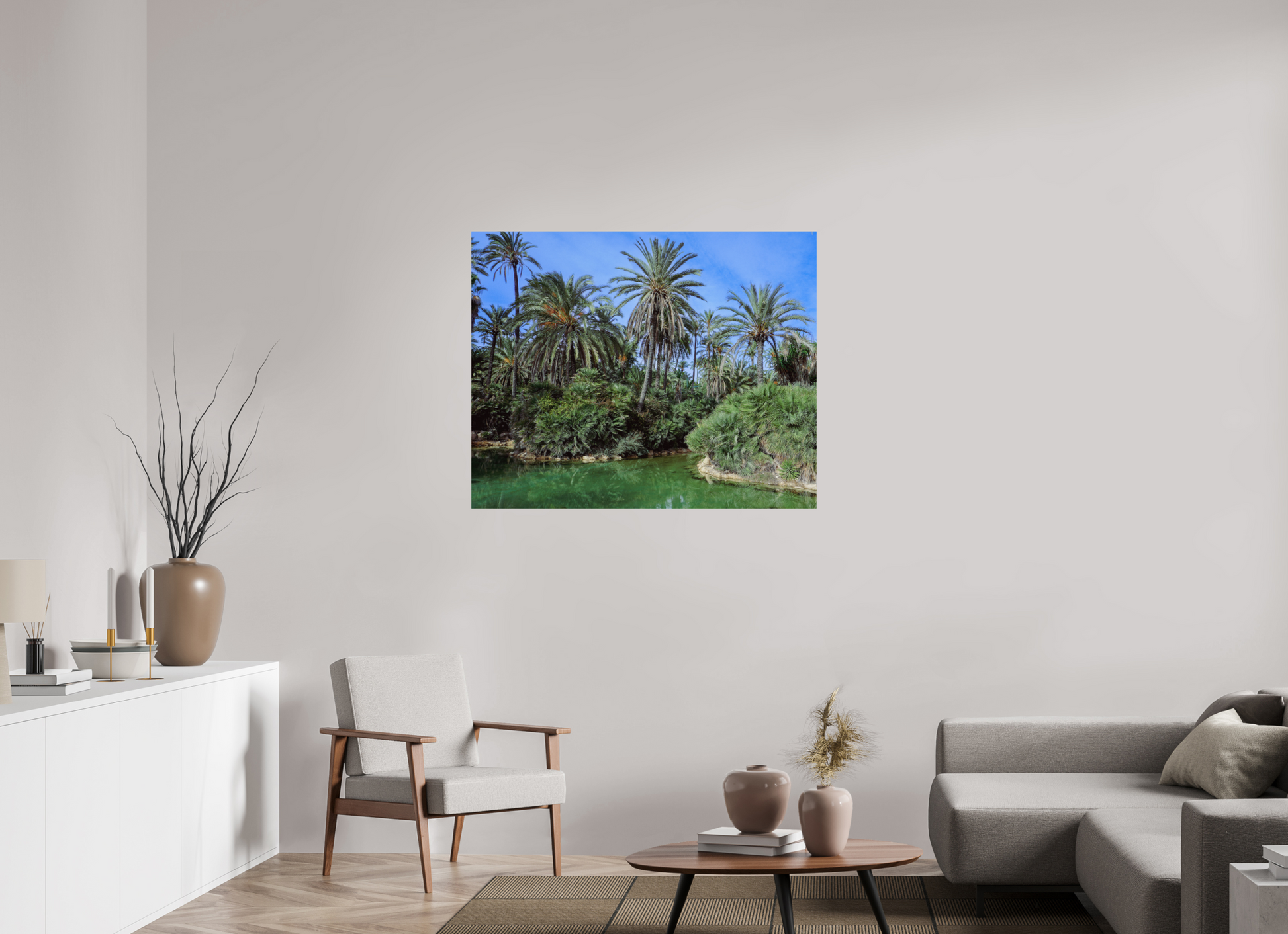 112,1 x 90 cm, Photo Print On Fuji Crystal DP II Las palmeras