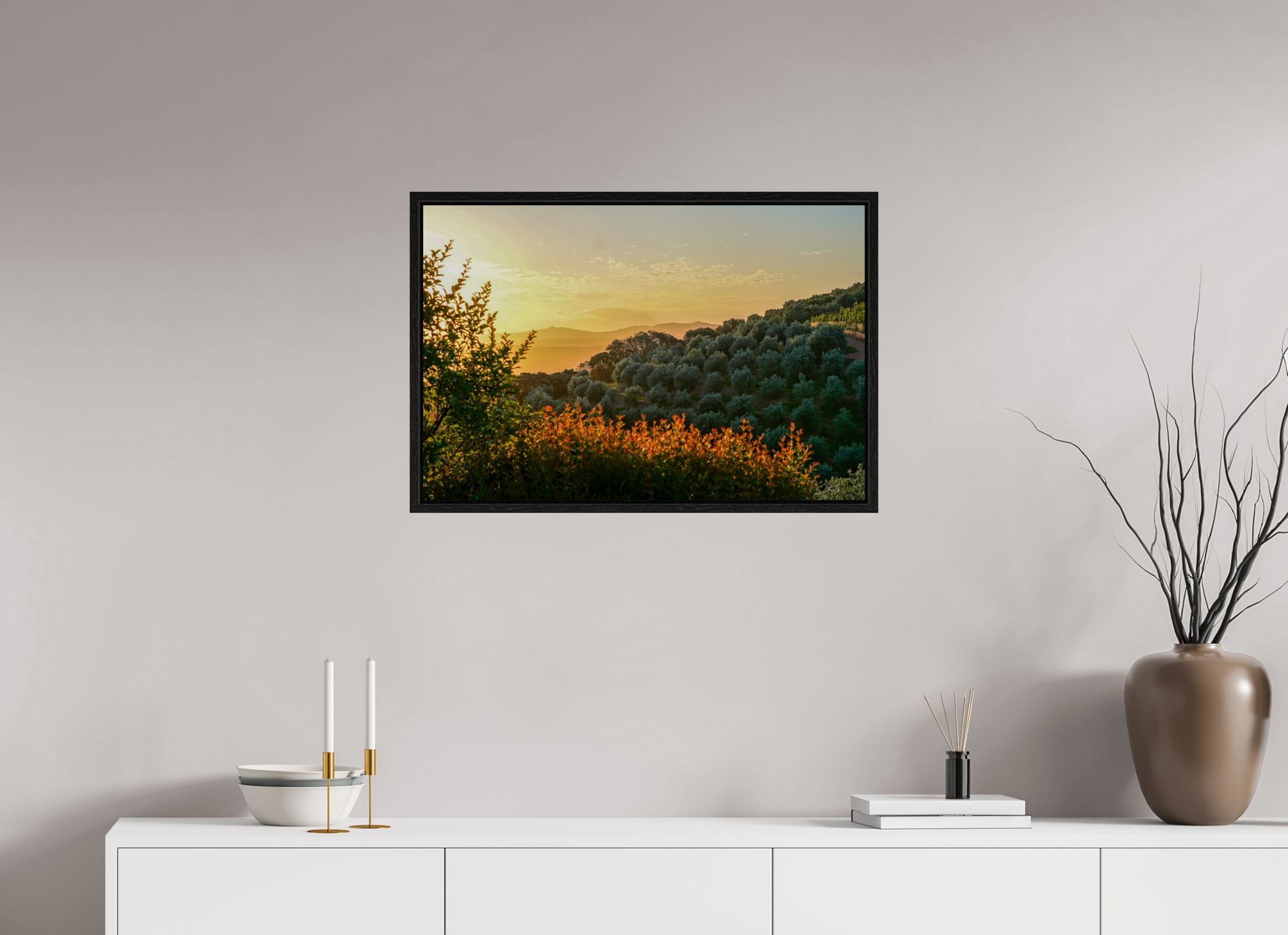 75 x 50 cm, Floater Frame Stellenbosch fields