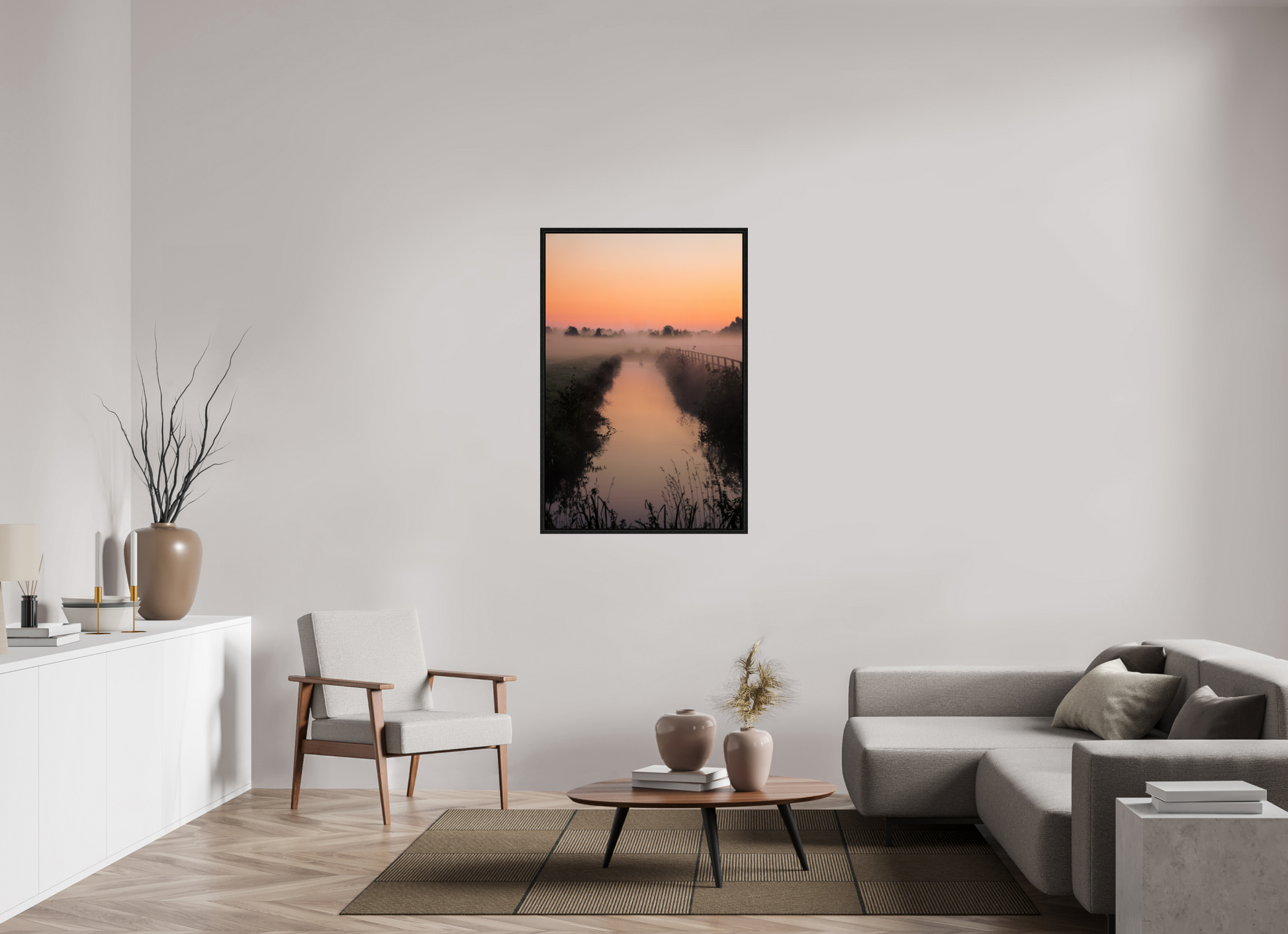 80 x 120 cm, Floater Frame Two Souls at Dawn
