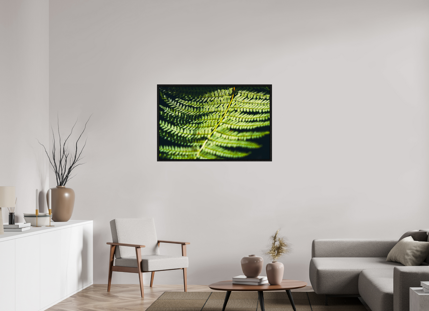 106,6 x 70 cm, Floater Frame Fern