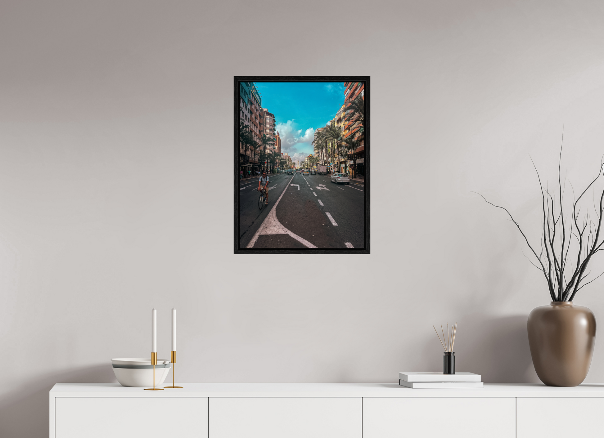 45 x 60 cm, Floater Frame The streets of Alicante