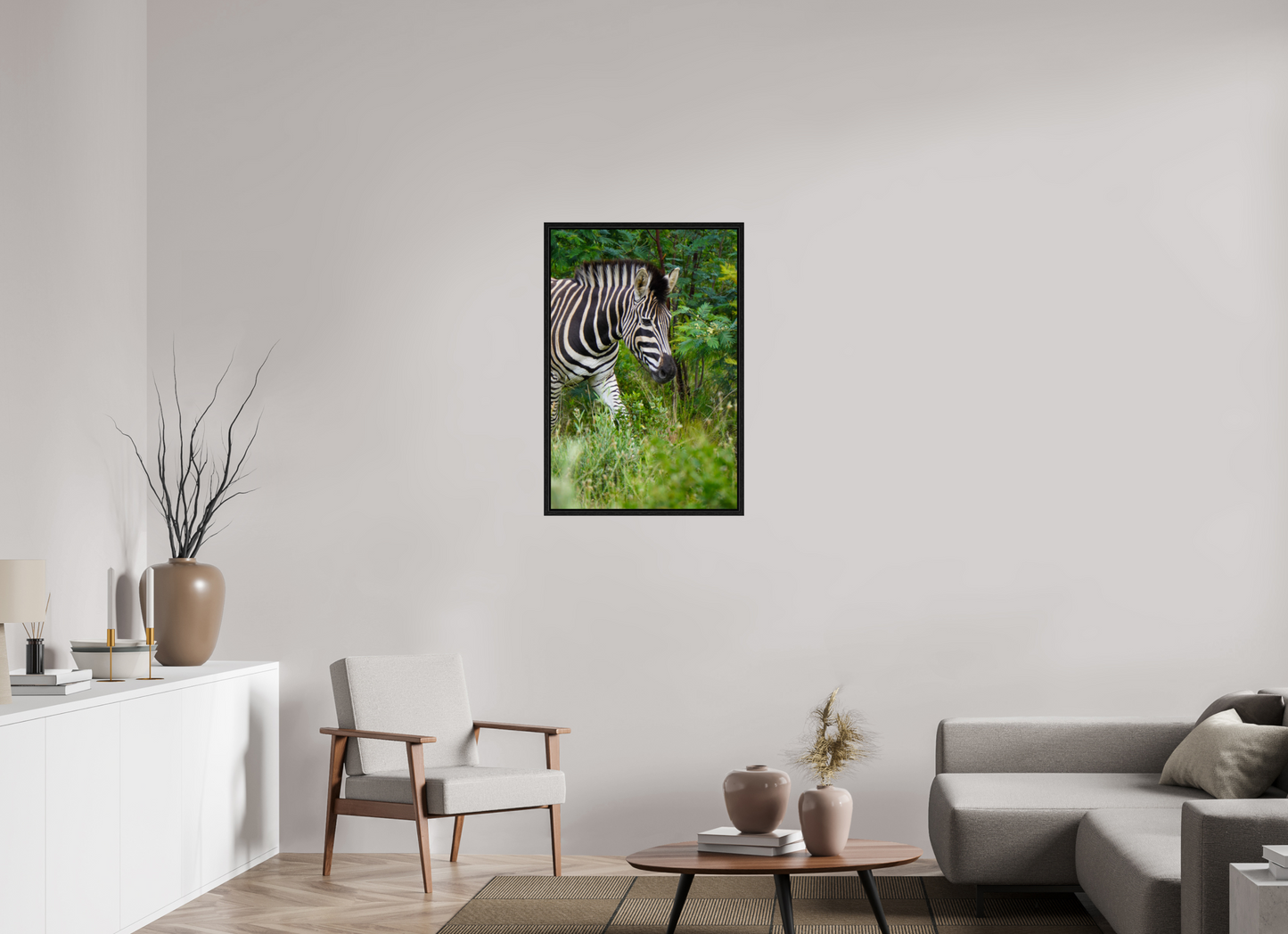 60 x 90 cm, Floater Frame Zebra