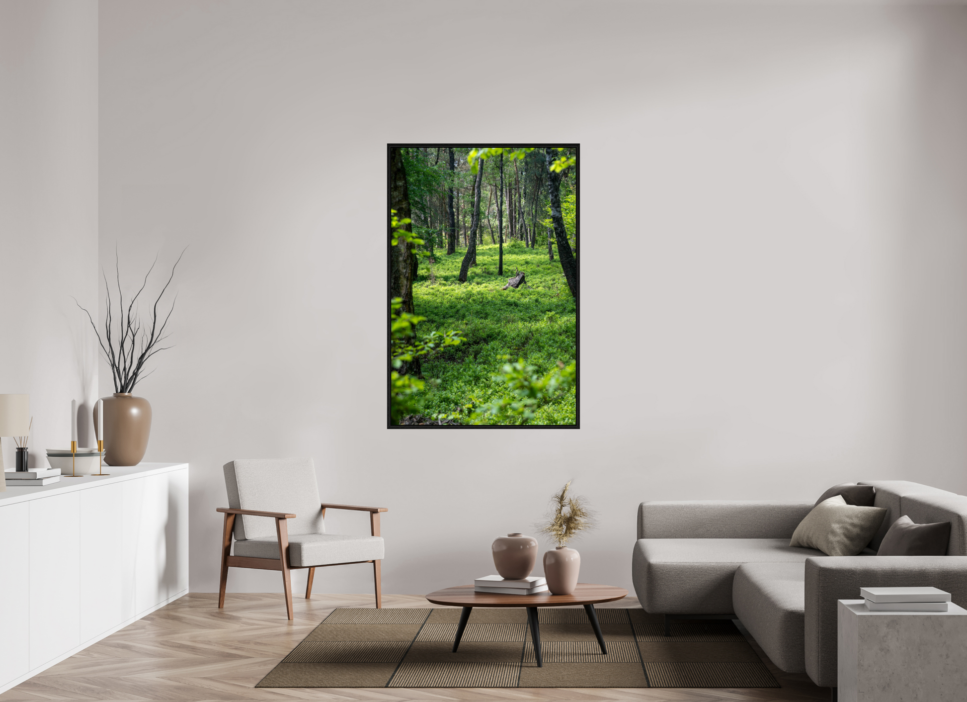 100 x 150 cm, Floater Frame The Forest Heart