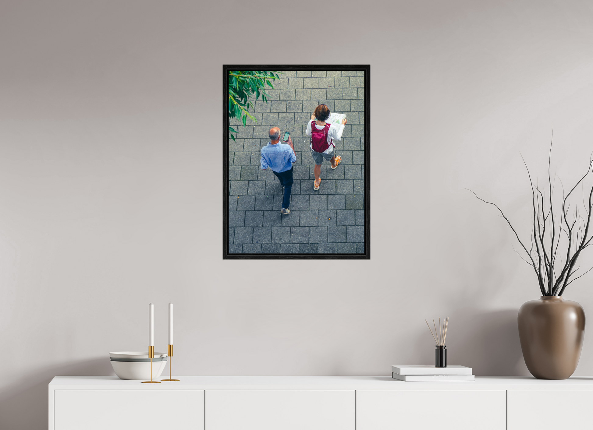 50 x 67,4 cm, Floater Frame Map vs. mobile